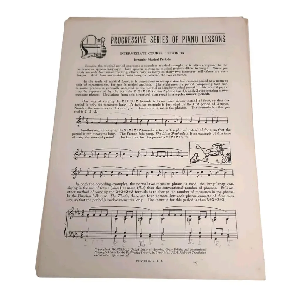 Progressive Series Theory Text Courses Sections 4 to 9 Jr to Sr Piano Lessons